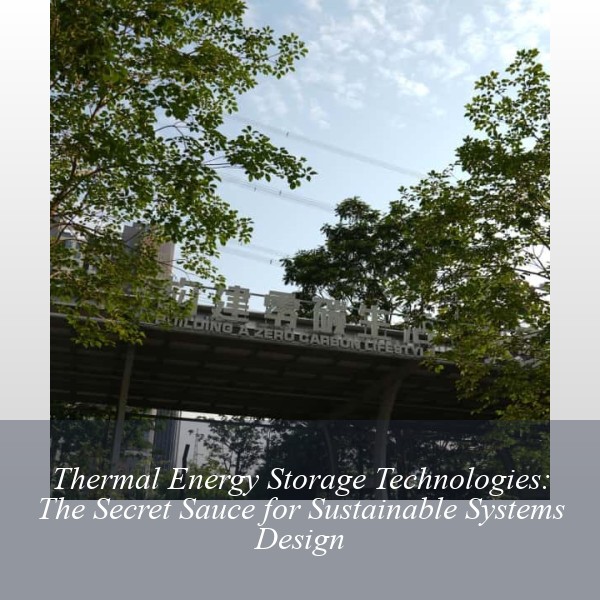 Thermal Energy Storage Technologies: The Secret Sauce for Sustainable Systems Design